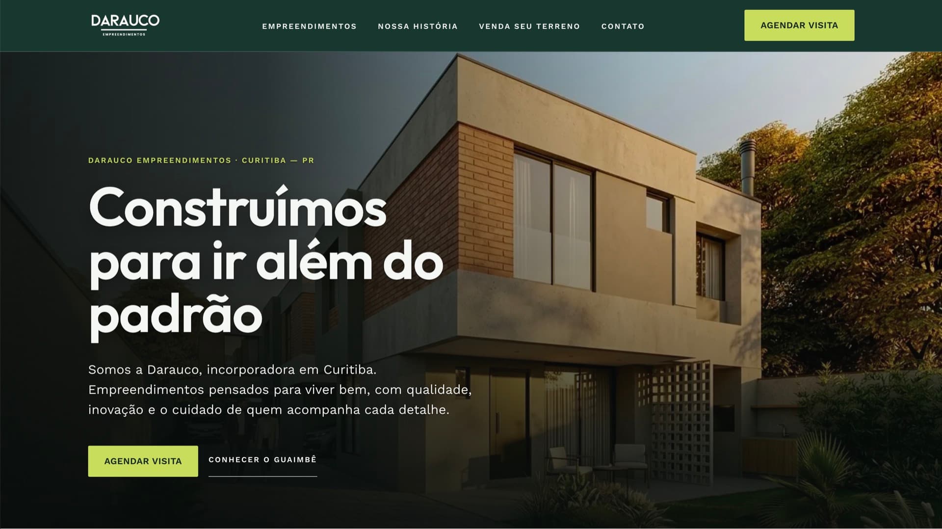 Captura do site darauco.com.br